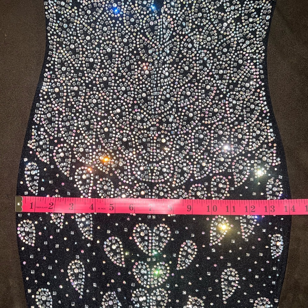 BANJUL SHEER MESH RHINESTONES DRESS - Picture 11 of 14